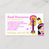 ギター音楽歌の講師 名刺 (正面)