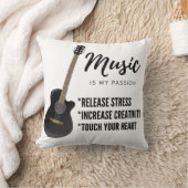 ギター音楽Tシャツフード付きスウェットシャツ クッション (ブランケット)