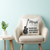 ギター音楽Tシャツフード付きスウェットシャツ クッション (椅子)