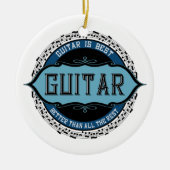 ギター音符サークル セラミックオーナメント (正面)