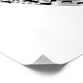 ギター音符サークル ポスター (角)