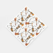 ギター音符パターン スタンダードランチョンナプキン (角)