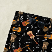 ギター音符パターン ビーチタオル (インサイチュ)