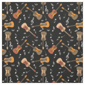 ギター音符パターン ファブリック (見本)