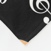 ギター音符パターン フリースブランケット (角)