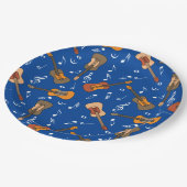 ギター音符パターン ペーパープレート (アングル)