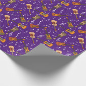 ギター音符パターン ラッピングペーパー (角)