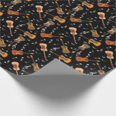 ギター音符パターン ラッピングペーパー (角)