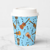 ギター音符パターン 紙コップ (左)