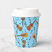 ギター音符パターン 紙コップ (裏面)