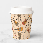 ギター音符パターン 紙コップ (裏面)