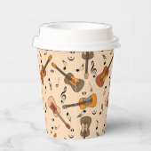 ギター音符パターン 紙コップ (右)