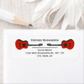 ギター音響音楽バンドパーソナルまたはビジネス ラベル (インサイチュ)