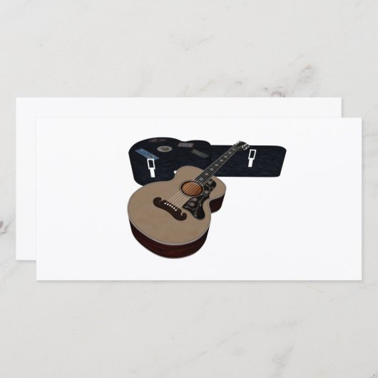 ギター1の発表カード 案内状 (正面/裏面)