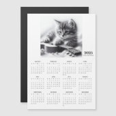 ギター2025のマグネットカレンダーに合わせた子猫 (正面/裏面)