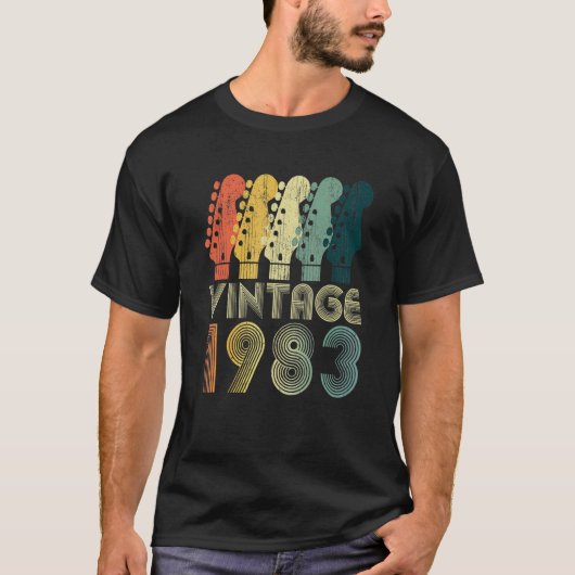 ギター39歳ヴィンテージ1983 Tシャツ (正面)