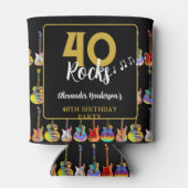 ギター40th誕生日パーティーロックアンドロール 缶クーラー (裏面)