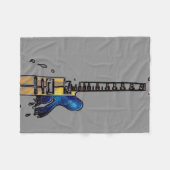 ギター4 fbcna フリースブランケット (正面(横))