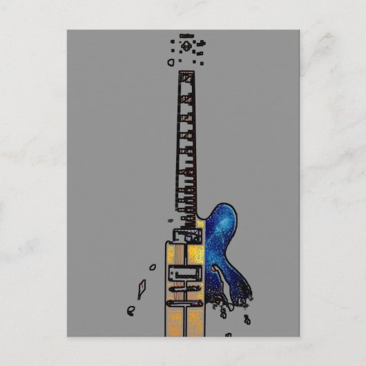 ギター4 pccna ポストカード (正面)