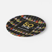 ギター50thバースデーパーティーカスタム ペーパープレート (アングル)