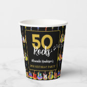 ギター50thバースデーパーティーカスタム 紙コップ (正面)