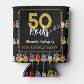 ギター50th誕生日パーティーRock and Roll 缶クーラー (正面)