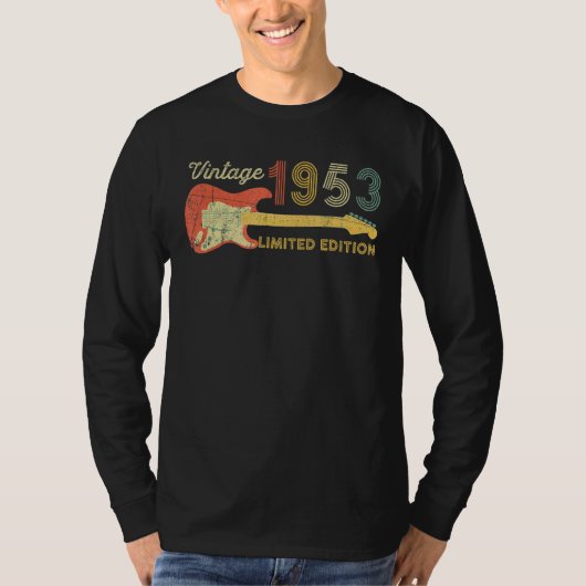 ギター70歳ヴィンテージ1953 Tシャツ (正面)