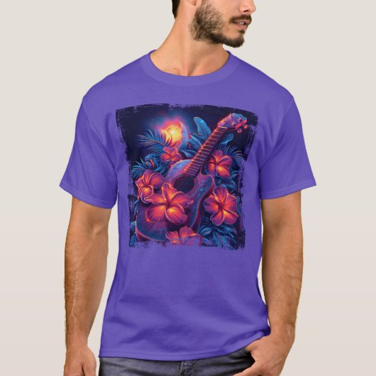 ギター80年代ルックの友達 Tシャツ (正面)
