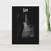 「ギター」の息子の誕生日 カード (正面)