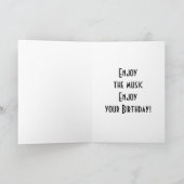 「ギター」の息子の誕生日 カード (内部)