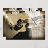 ギター ウェディング 招待状 (正面/裏面)