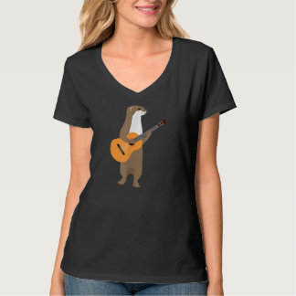 ギター·オッター·アニマル·キッズ·ギタリスト·アートアウト Tシャツ