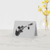 ギター- カード (黄色い花)