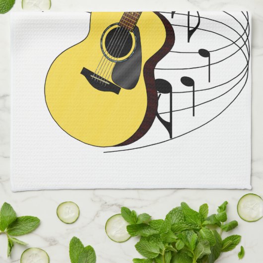 ギター キッチンタオル (折り畳み)