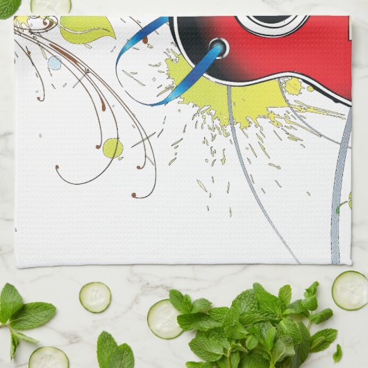 ギター キッチンタオル (折り畳み)