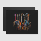 ギター ギタリストへのギフト マグネット招待状 (正面/裏面)