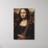 ギター（ギタリスト）を持つモナ・リサ キャンバスプリント (正面)