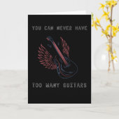 ギター – ギターが多過ぎることはない カード (黄色い花)