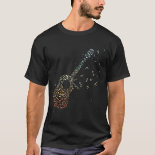 ギター・ギター・ギフト「メン・ミュージック・ノート」ギタリスト「ムージ」 Tシャツ