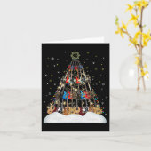 ギター クリスマス ツリー シャツ ミュージシャン クリスマス ギフト メンズ カード (黄色い花)