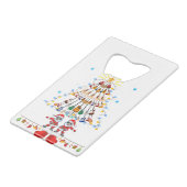 ギター·サンタ·クリスマスツリーおもしろいの音楽が大好き クレジットカード栓抜き (裏面アングル)