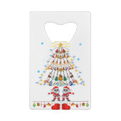 ギター·サンタ·クリスマスツリーおもしろいの音楽が大好き クレジットカード栓抜き (裏面)