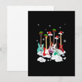 ギター サンタ ハット クリスマス ツリー 面白い 音楽 好き 招待状 (正面/裏面)