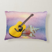 ギター&シーシェルパープルビーチサンセット アクセントクッション (裏面)