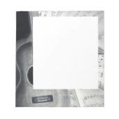 ギター&シートミュージックメモ帳 ノートパッド (正面)