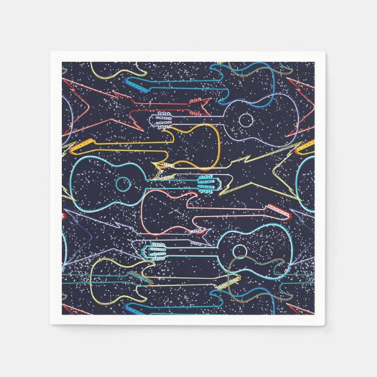 ギター スタンダードカクテルナプキン (正面)