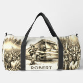 ギター・ツアーバス付き男性シンガーカスタムー ダッフルバッグ (正面)