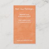 ギター・ドードル・ギタリスト・オレンジ・ビジネス・カード 名刺 (裏面)