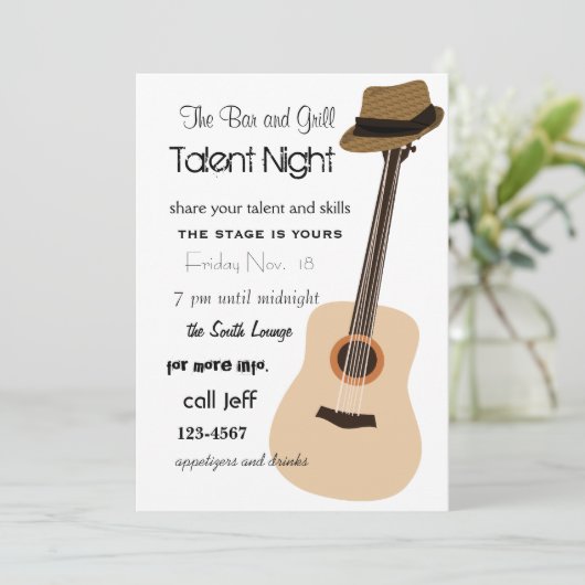 ギター・ナイト 招待状 (スタンド正面)
