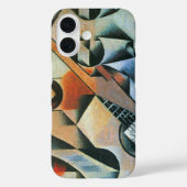 ギター(バンジョー)とグラス ファン・グリス アート Case-Mate iPhoneケース (裏面)